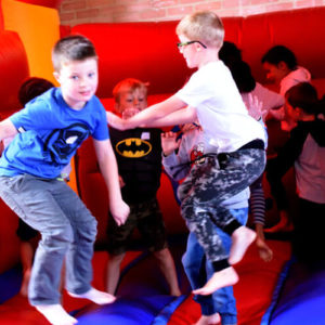 children on bouncy castle